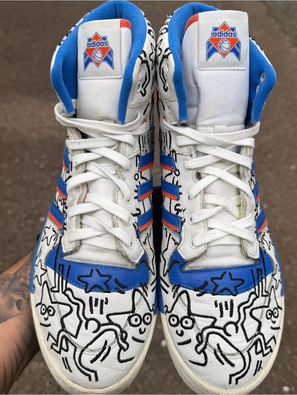 Size 10.5 - Keith Haring x adidas Rivalry High Pop Art - Picture 4 of 9